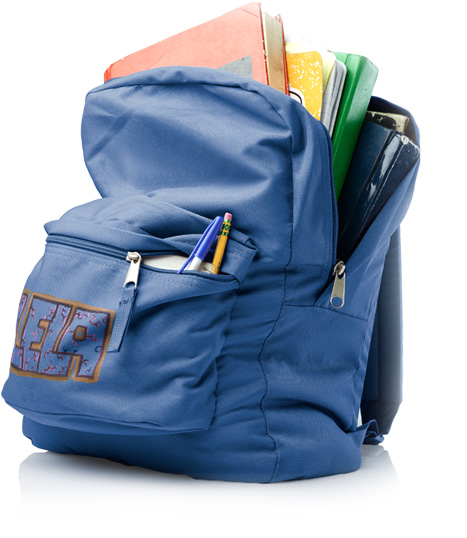 Image result for backpack with books
